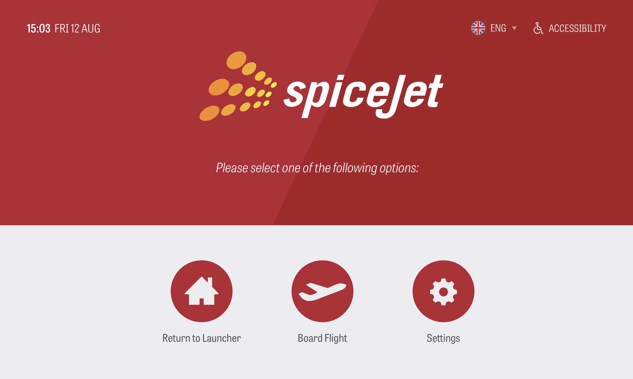 SpiceJet: Service Desk Application - Screen 1